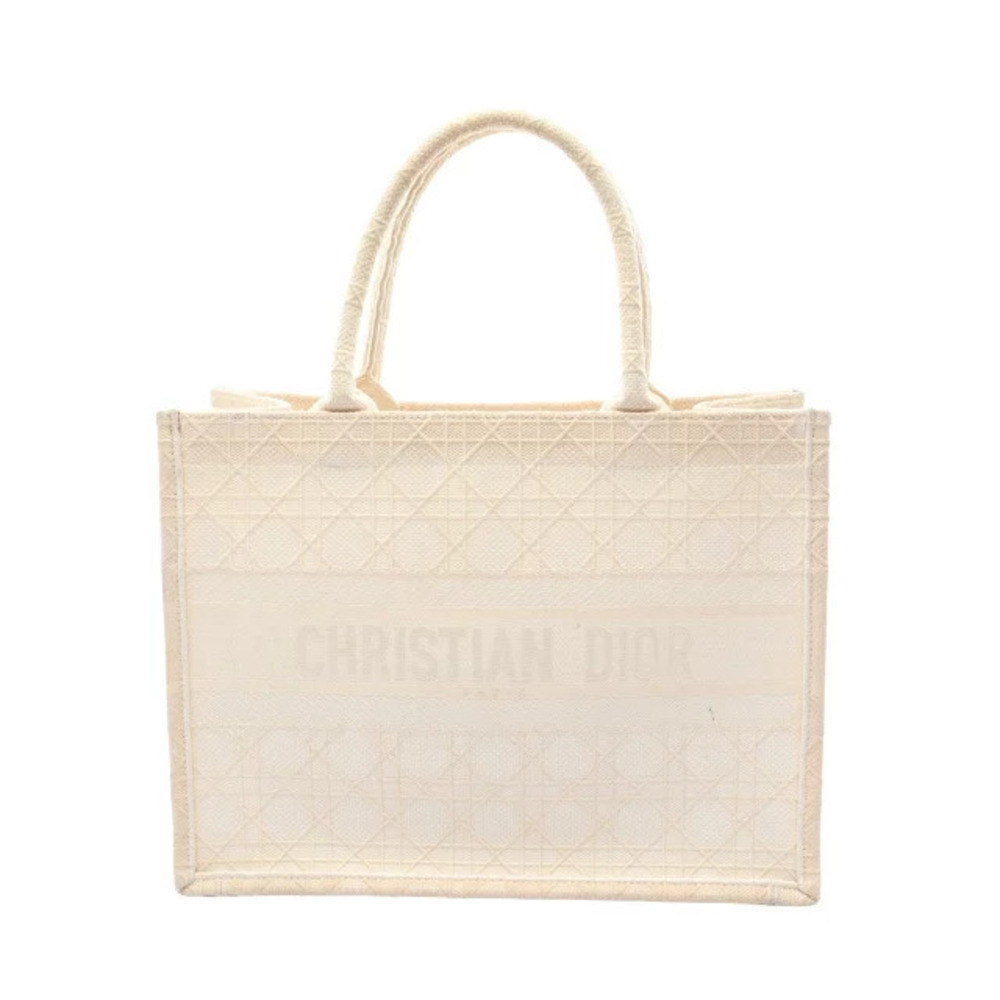 Dior BOOK TOTE Bag Canvas Ivory White